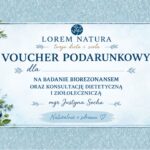 Voucher podarunkowy na konsultacje dietetyczną, fitoterapeutyczną i badanie biorezonansem.