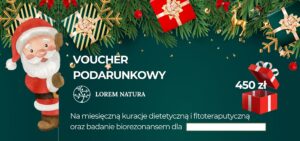 Voucher podarunkowy miesięczna kuracja dietetyczna i ziołolecznicza