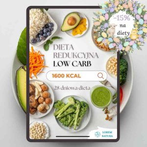 Dieta Low Carb 1600 kcal - 28 dniowy jadłospis